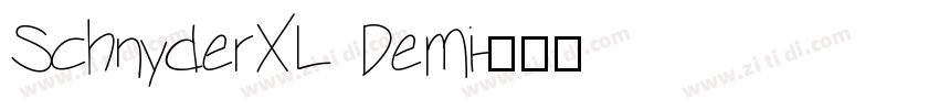 SchnyderXL Demi字体转换